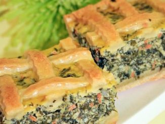 Spinach pie with home made dough