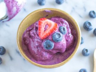 Four-Ingredient Blueberry Frozen Yogurt