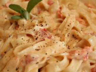Smoked Salmon Fettuccine