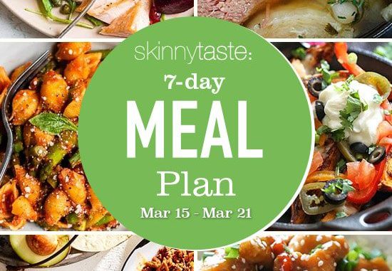 7 Day Healthy Meal Plan (March 15-21)