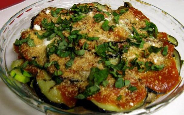 no-breadcrumb-eggplant-zucchini-and-mushroom-parmesan-bake.jpg No-Breadcrumb Eggplant, Zucchini and Mushroom Parmesan Bake