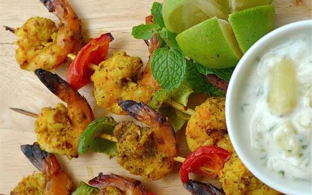 grilled-masala-prawns-with-pineapple-mint-raita.jpg Grilled Masala Prawns With Pineapple-Mint Raita