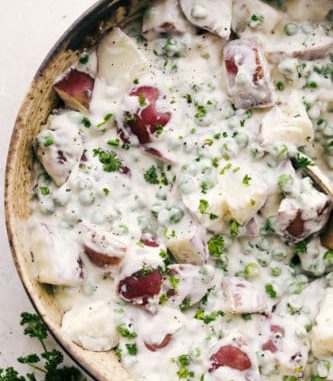 Creamed Peas and Potatoes