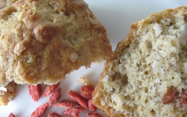 banana-coconut-loaf-with-tibetan-goji-berries.jpg Banana Coconut Loaf With Tibetan Goji Berries