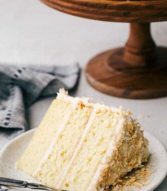 Coconut Cream Cake with Coconut Cream Cheese Frosting