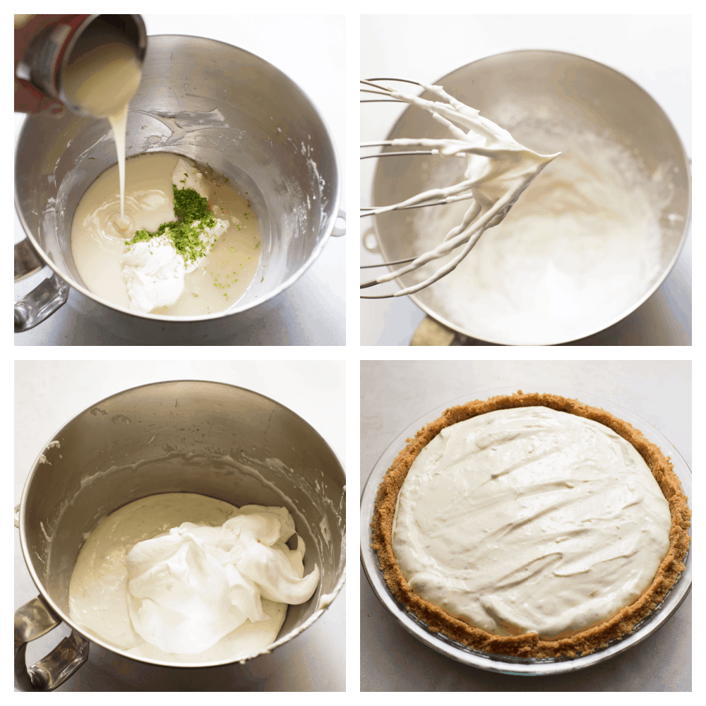 No Bake Key Lime PIe is a slice of tropical heaven. This has a sweet crunchy crust filled with a refreshing, creamy and zippy lime filling perfect for the summer heat! Mixing the sweet creamy filling and placing it in a graham cracker crust.