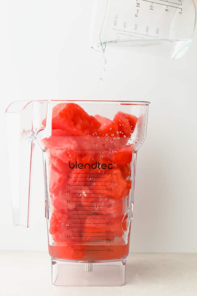 Watermelon Agua Fresca is the perfect drink to keep you cool this summer with the smooth, crisp flavor of fresh watermelon! You are going to love how crazy delicious and easy to make this is! Chunks of watermelon in blender