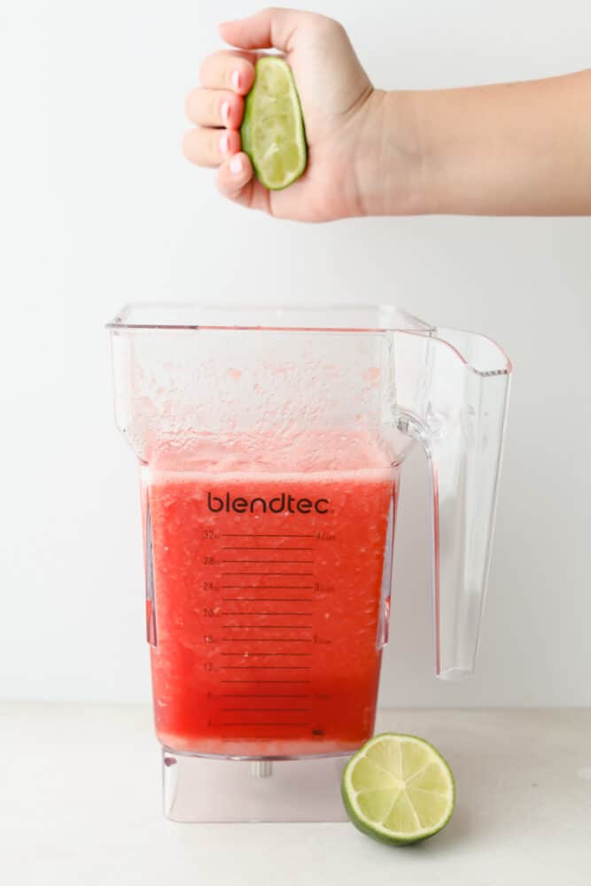 Watermelon Agua Fresca is the perfect drink to keep you cool this summer with the smooth, crisp flavor of fresh watermelon! You are going to love how crazy delicious and easy to make this is! Adding lime to watermelon agua fresca