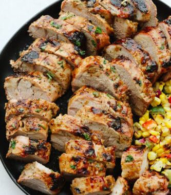 Grilled Honey Dijon Garlic Pork Tenderloin