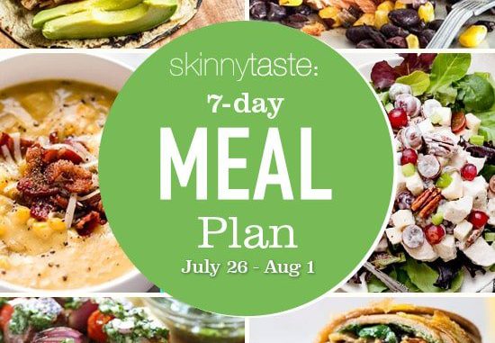 Skinnytaste Meal Plan (July 26-August 1)
