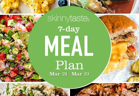7 Day Healthy Meal Plan (March 21-27)